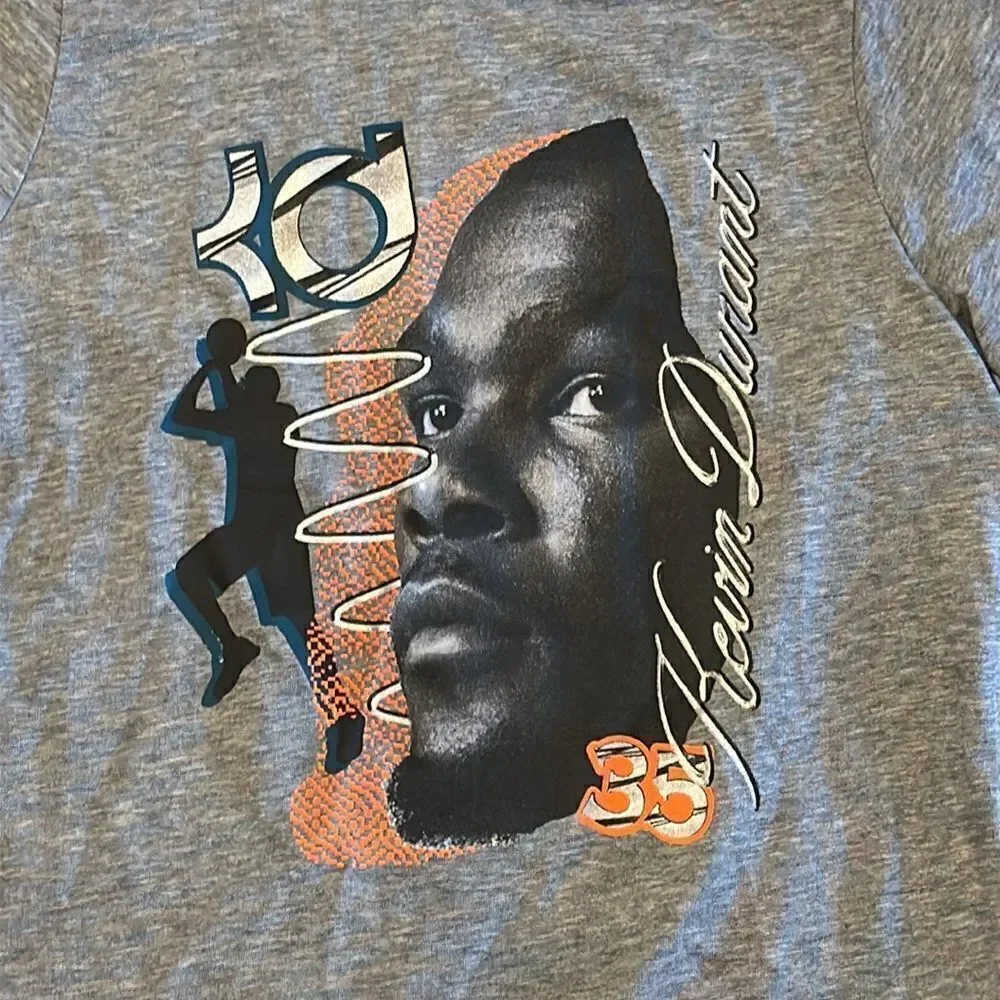 Nike Dri-fit Boys Grey Kevin Durant Basketball T-Shirt - Size S